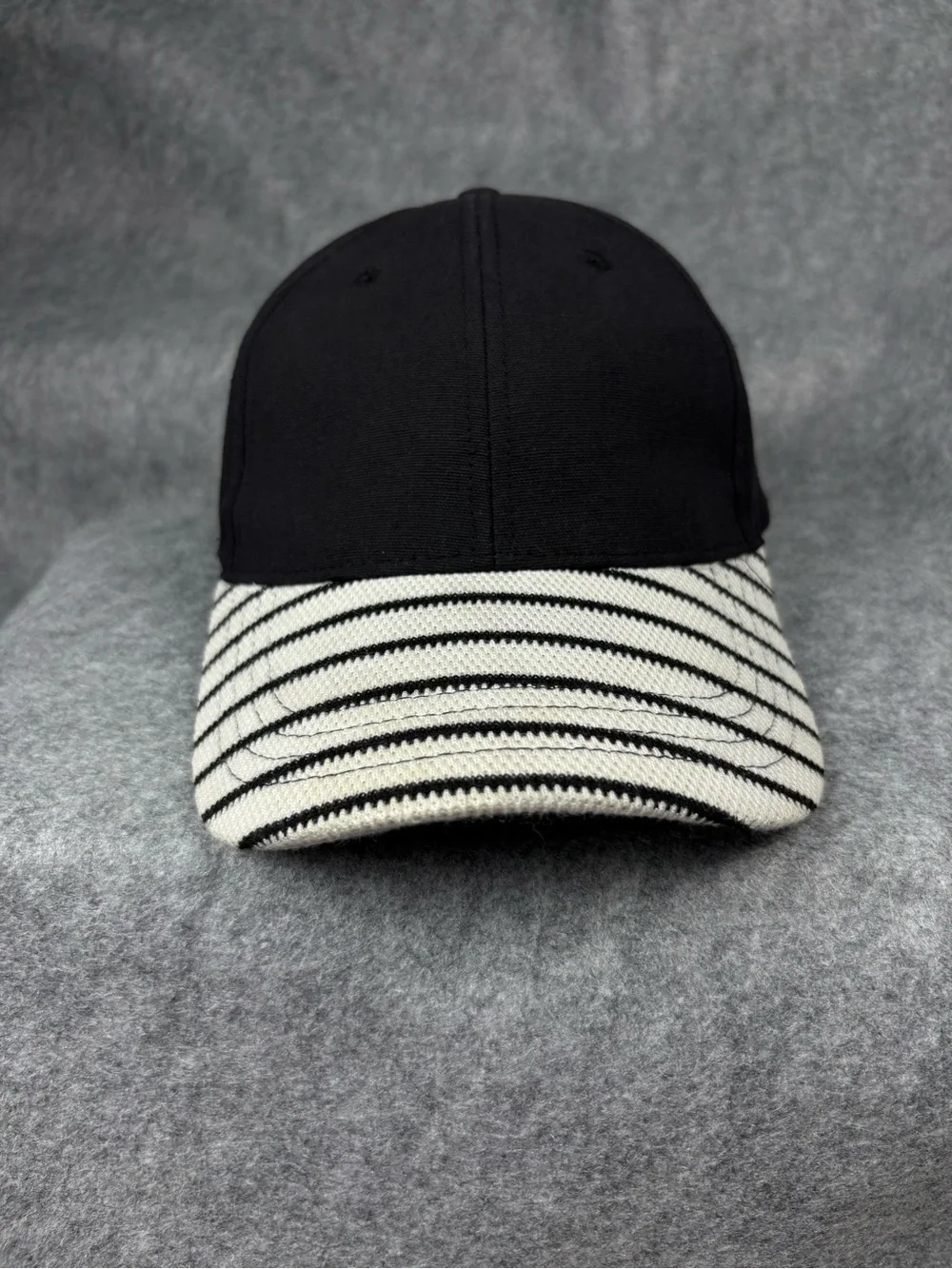Vince Camuto Black Striped Brim Adjustable Baseball Cap One Size
